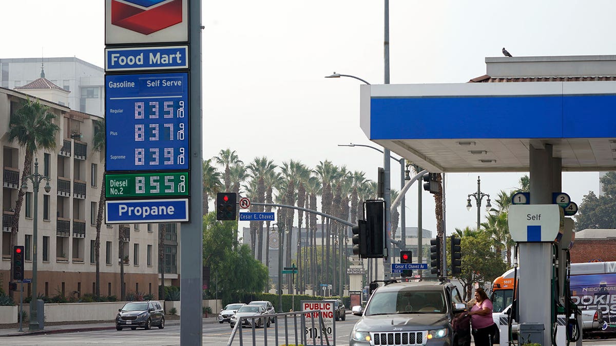 Gas sign for high gas prices