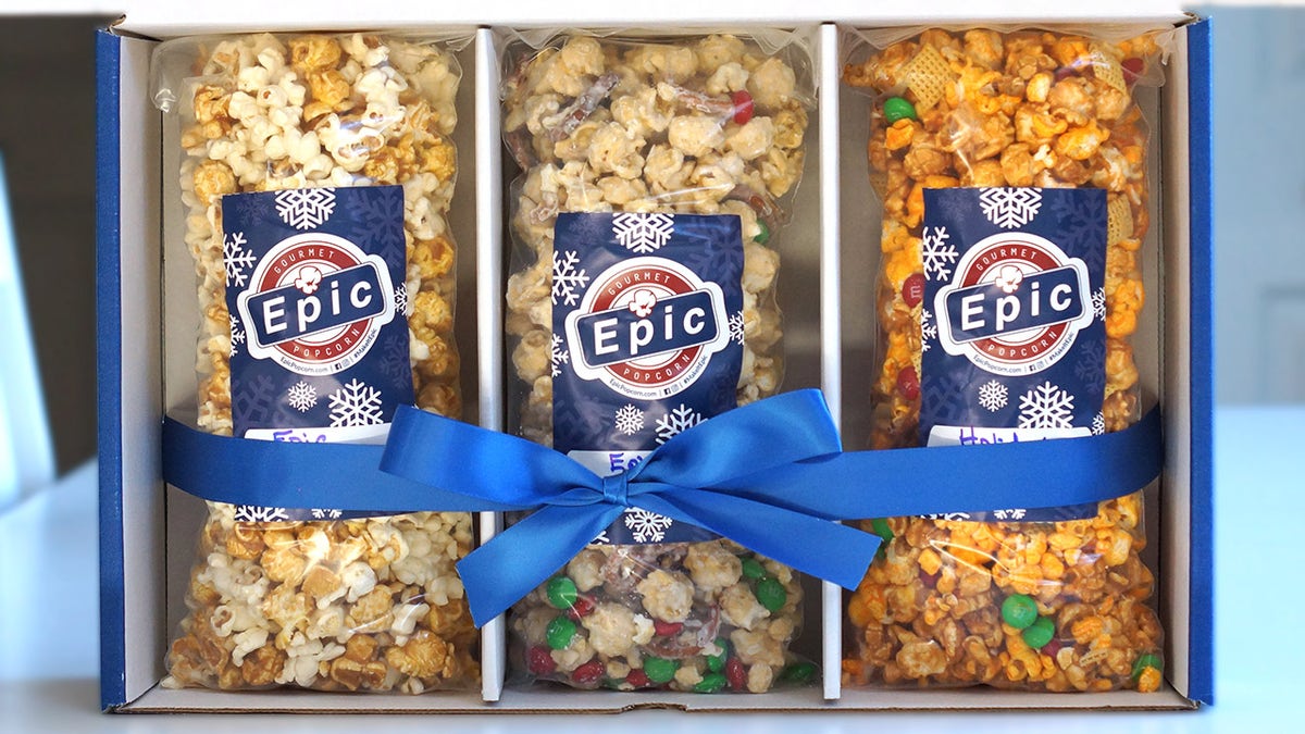 epic holiday popcorn box