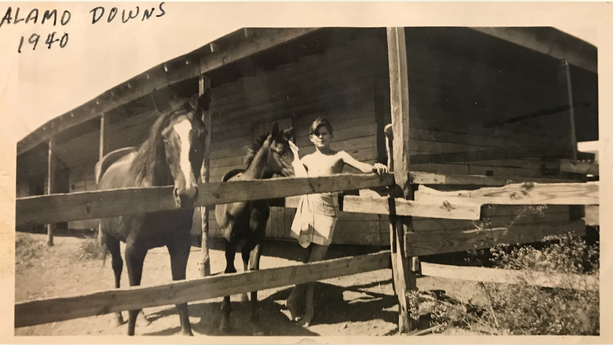 Joe Johnson, age 14, summer 1940, right before he lied about his age and joined the Army.