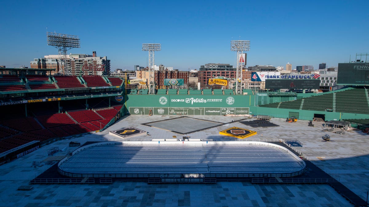 Generic shot of Winter Classic ice at Fenway Park