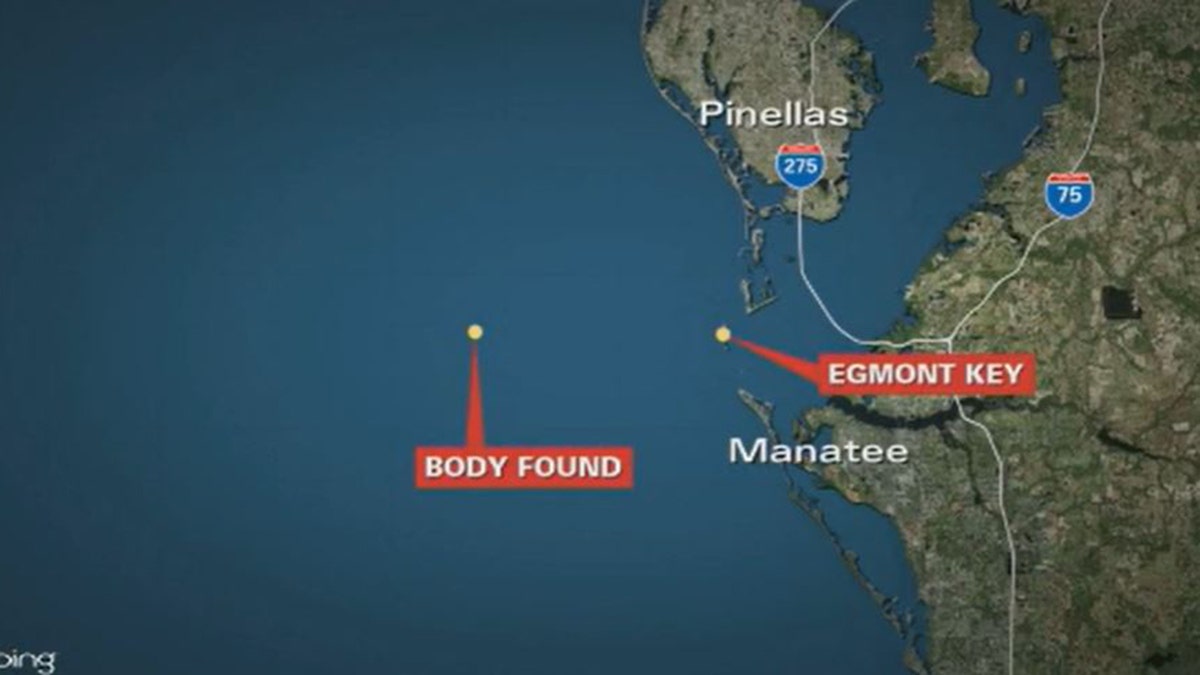 Florida coastal map where woman's body was found