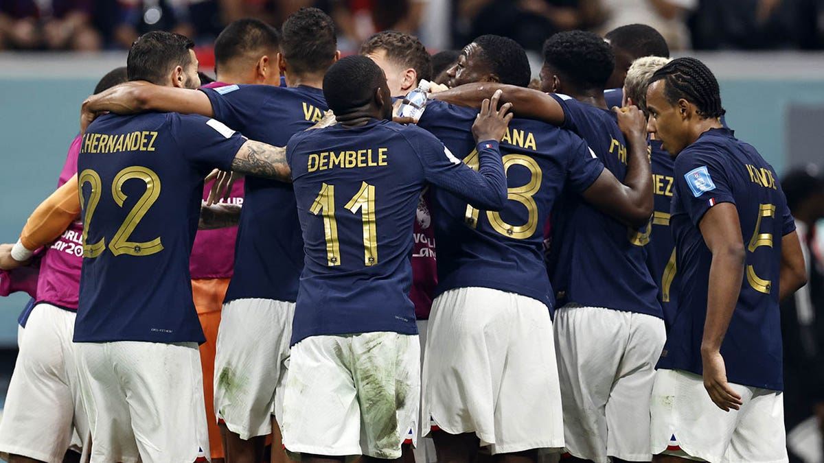 France celebrates goal