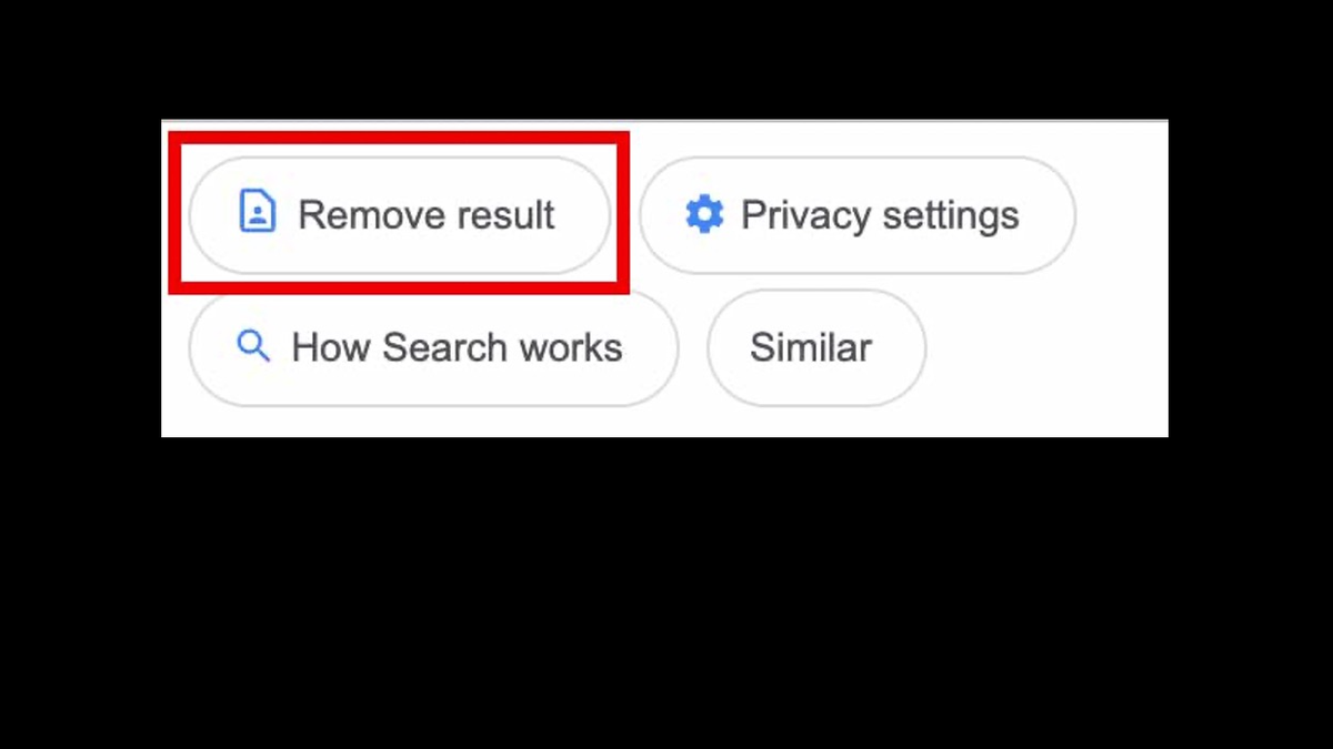 Remove results from Google search