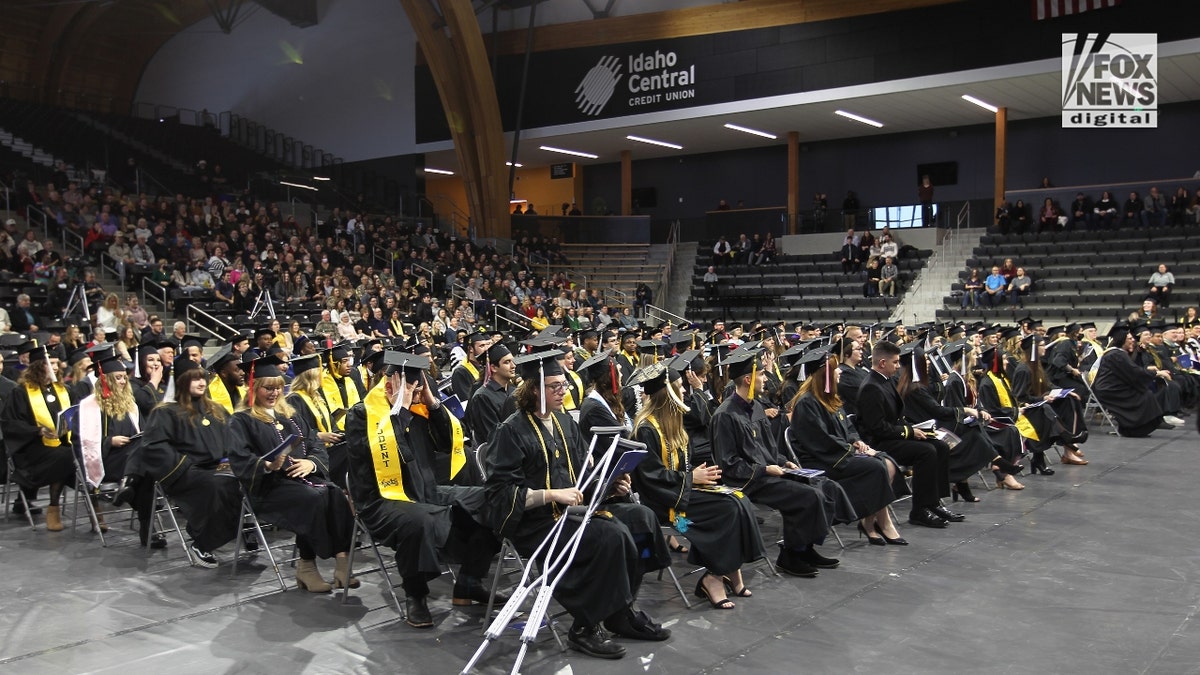 University of Idaho students at graduation