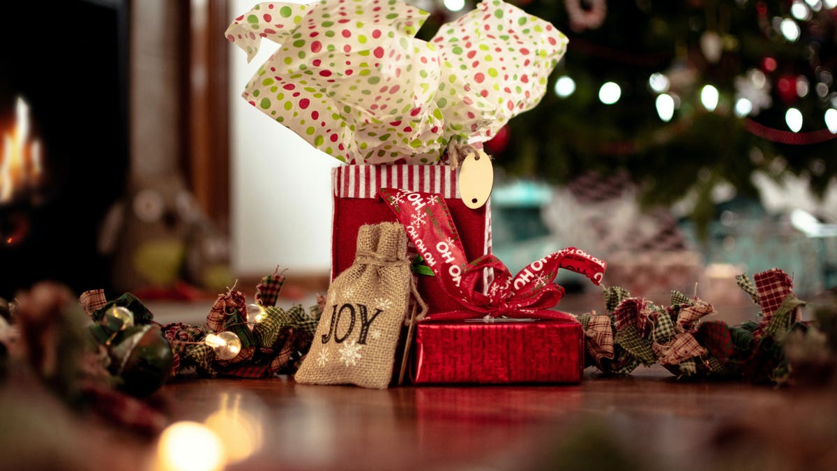 Christmas gifts stock image
