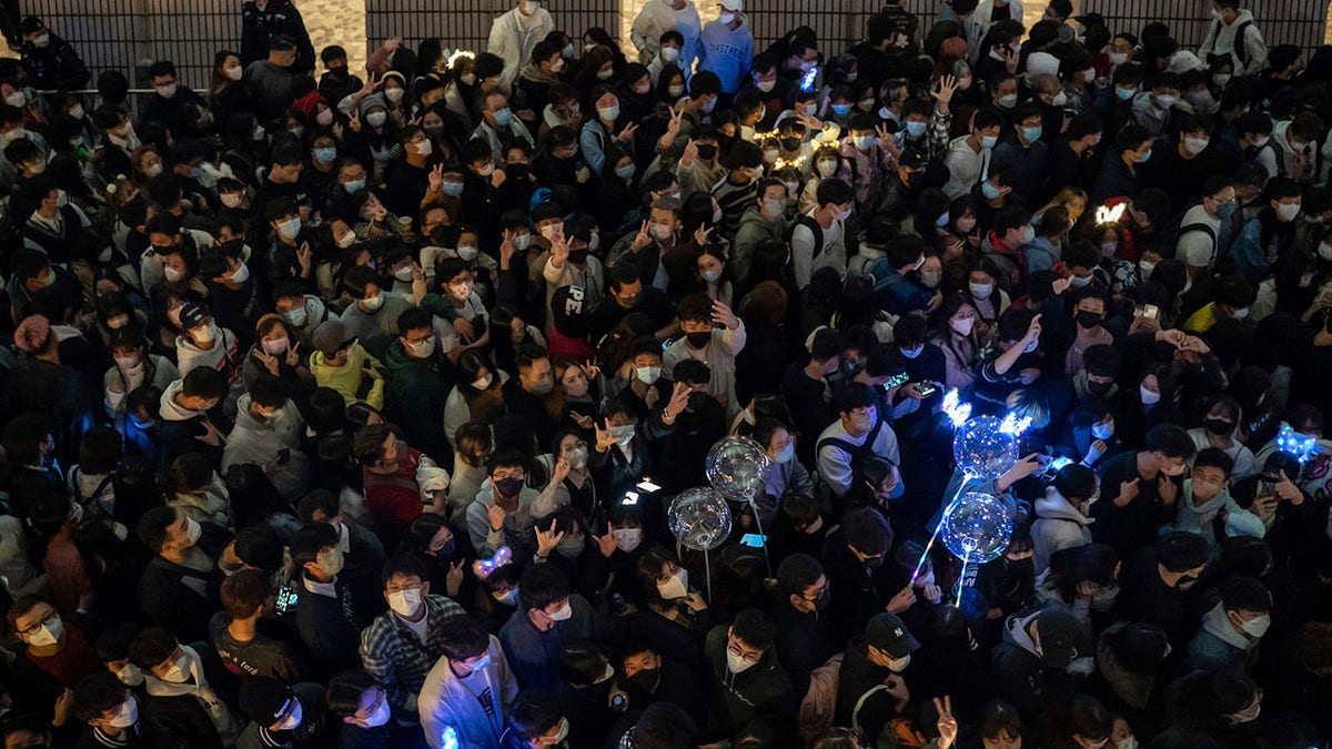 Hong Kong New Year's revelers