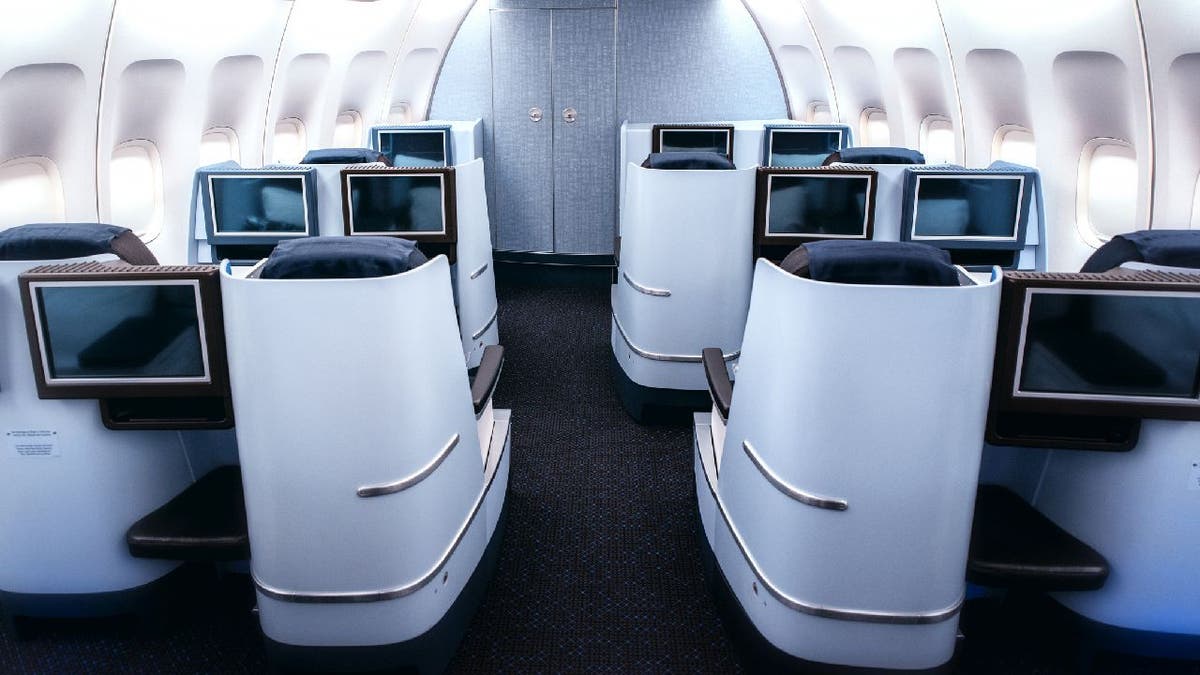 Premium seat cabin on airplane