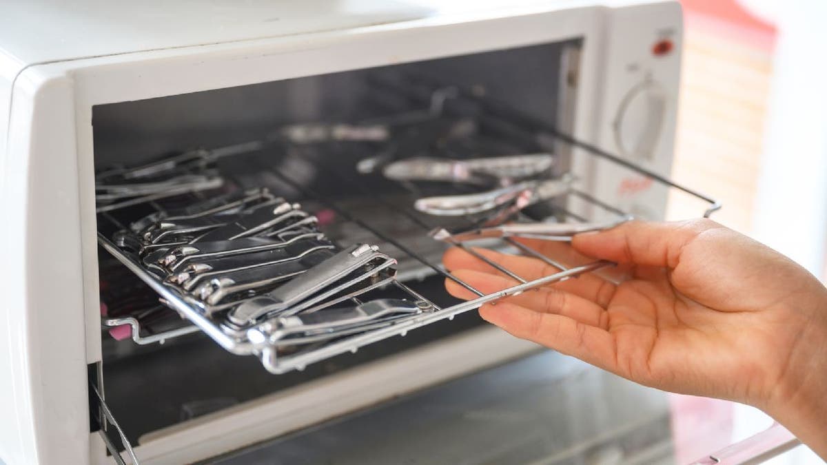 Nail tools sanitized in autoclave