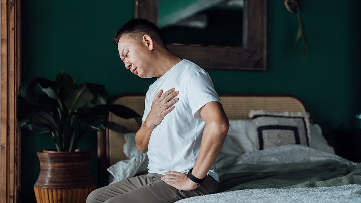 Man with chest pain