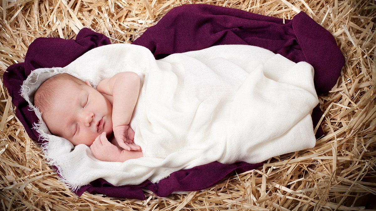 Nativity scene with baby