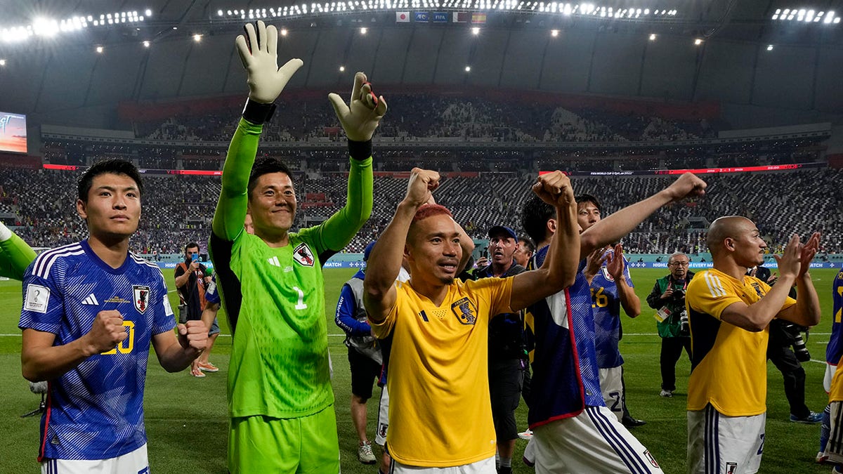 Japan celebrates win
