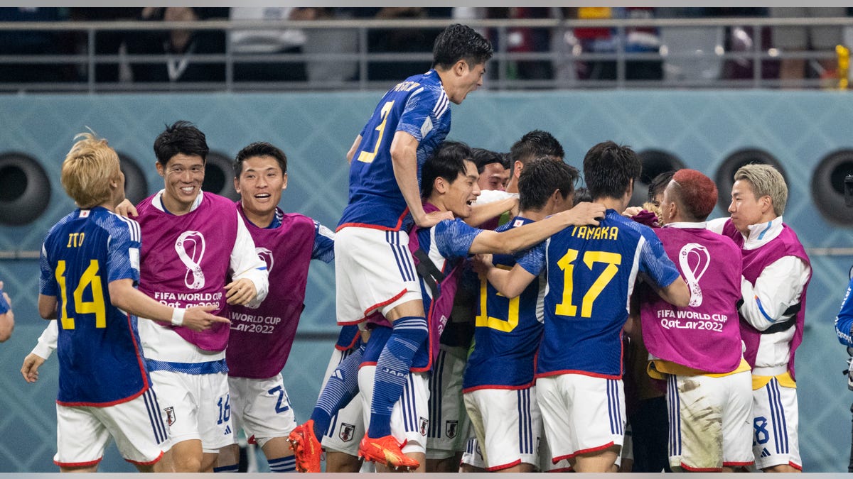 Japan celebrates goal