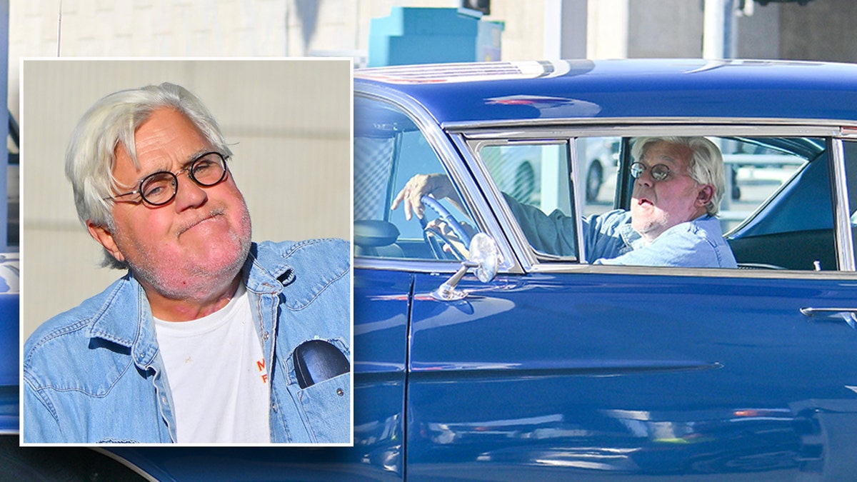 Jay Leno drives classic car after gas fire in Burbank garage
