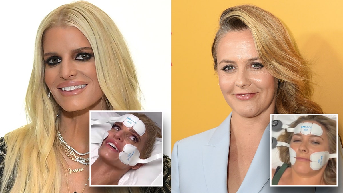 Jessica Simpson tries EmFace with Alicia Silverstone