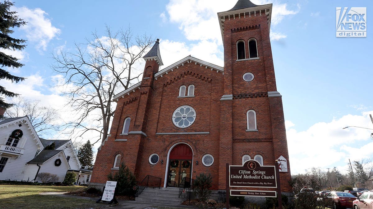 Exterior shots of Ken DeLand's church