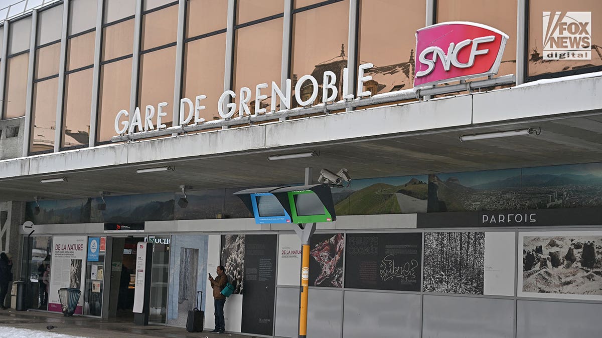 Grenoble, France campus exerior shots during snowy day