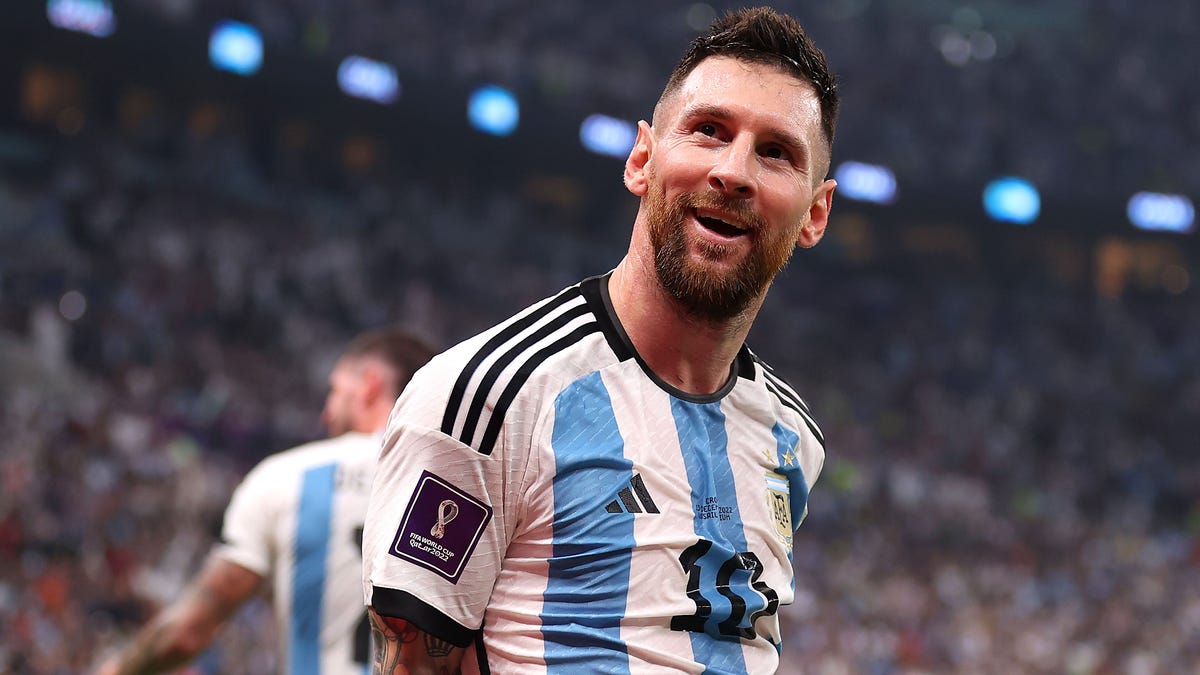 Argentina's third goal celebrated