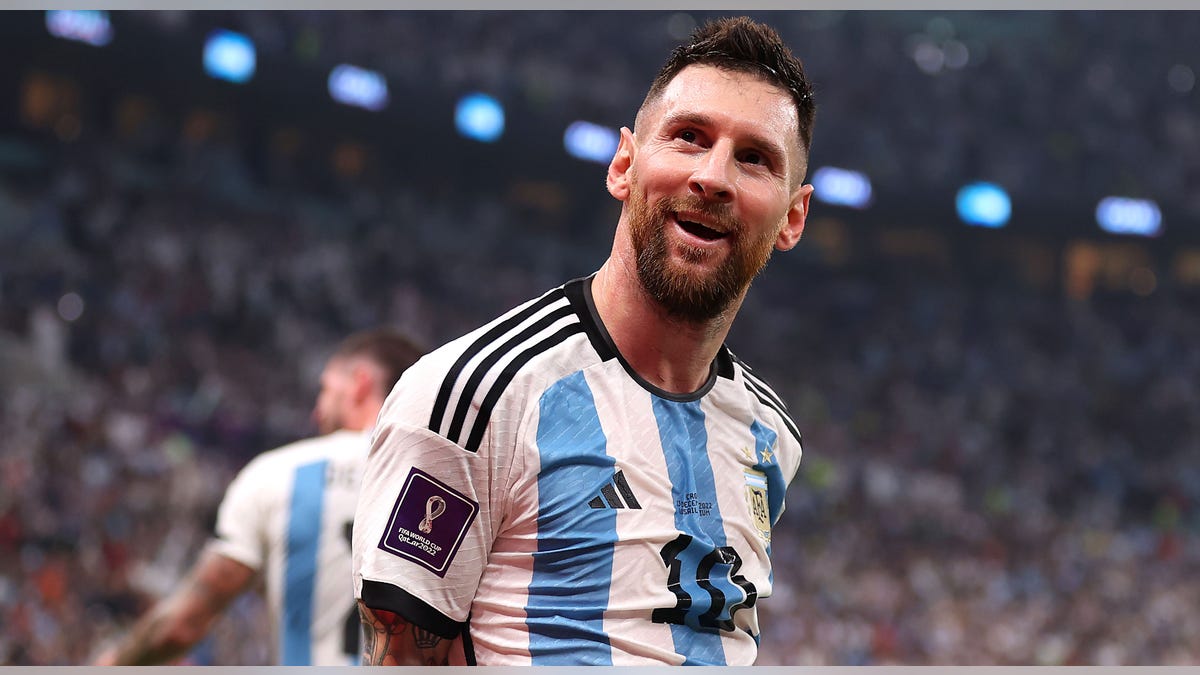 Argentina's third goal celebrated