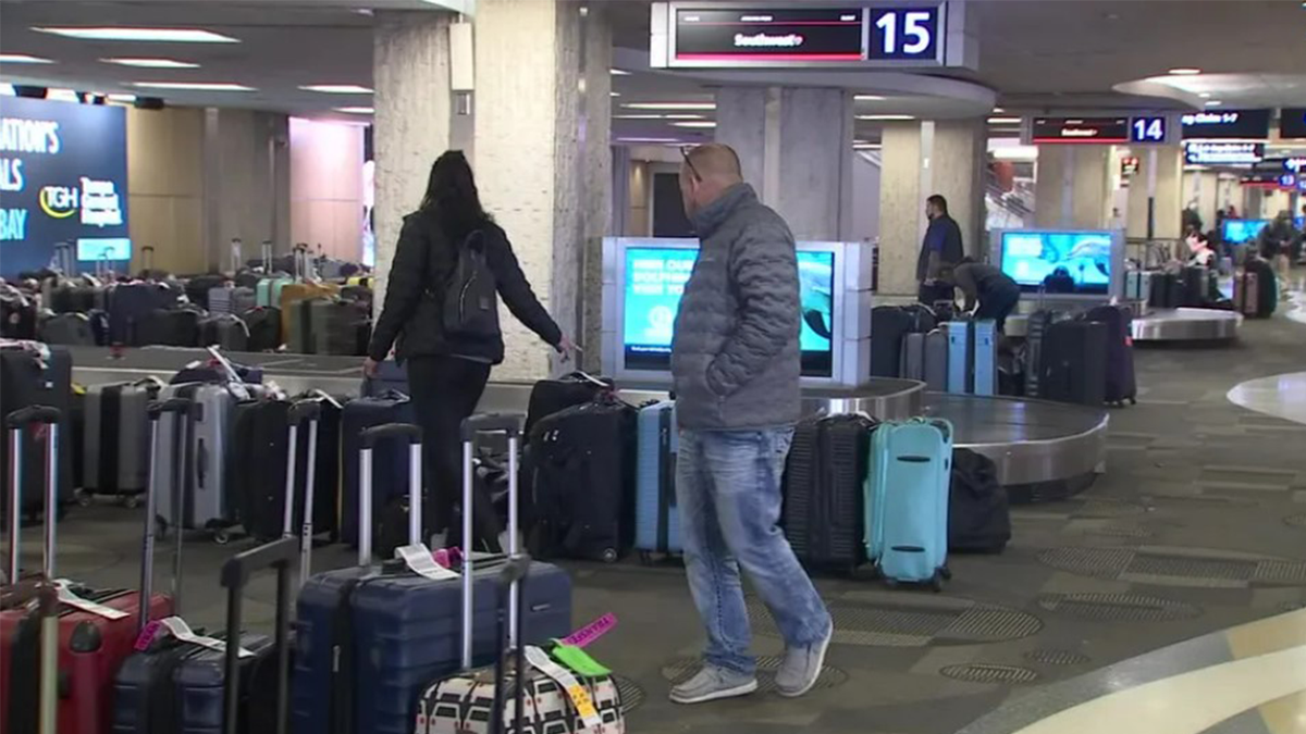 Luggage stranded at airport