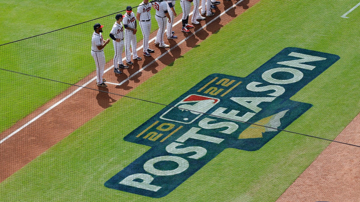 MLB Postseason logo on field