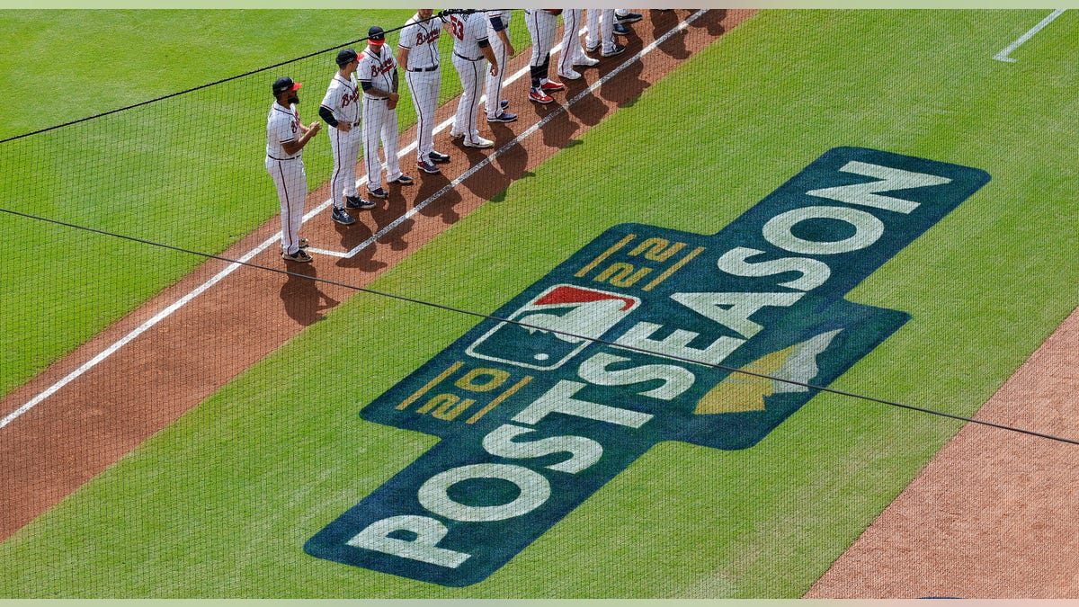 MLB Postseason logo on field