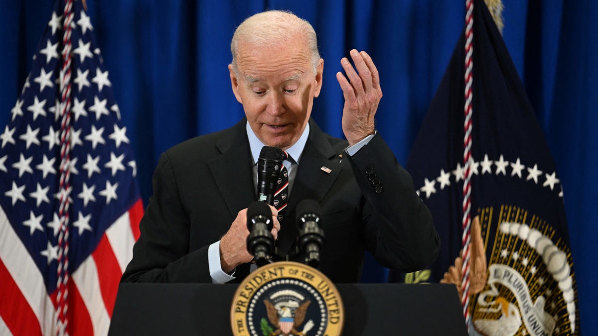 President Joe Biden speaks to veterans about the PACT Act