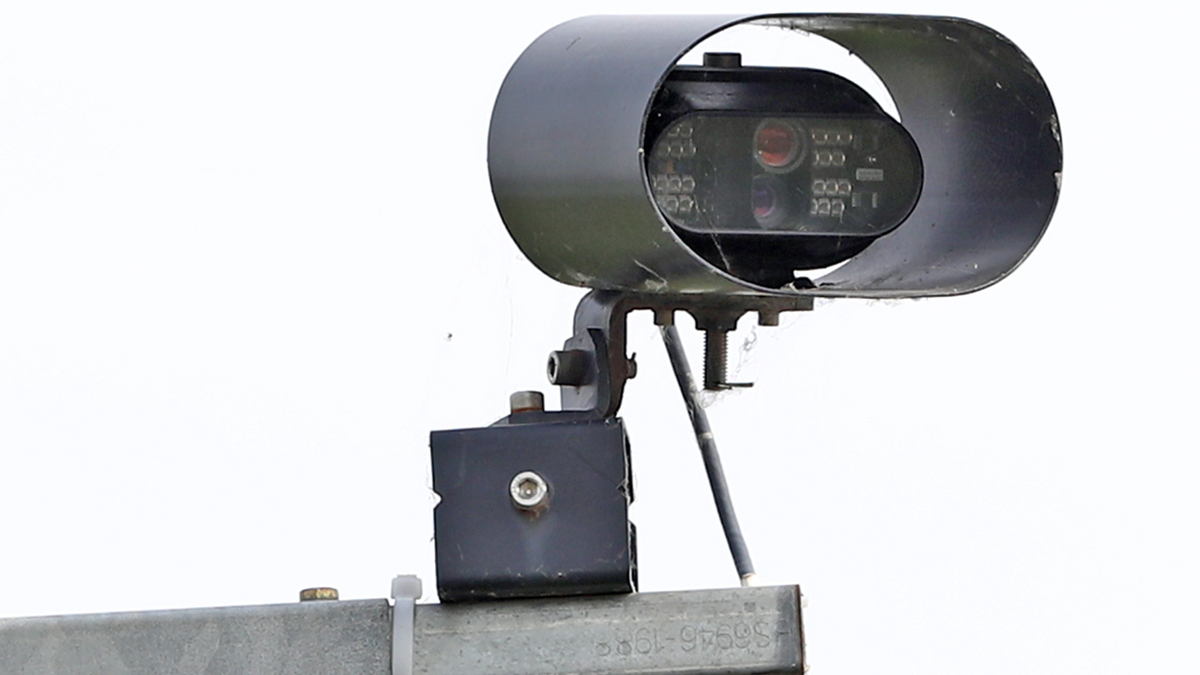 License plate reading camera on highway