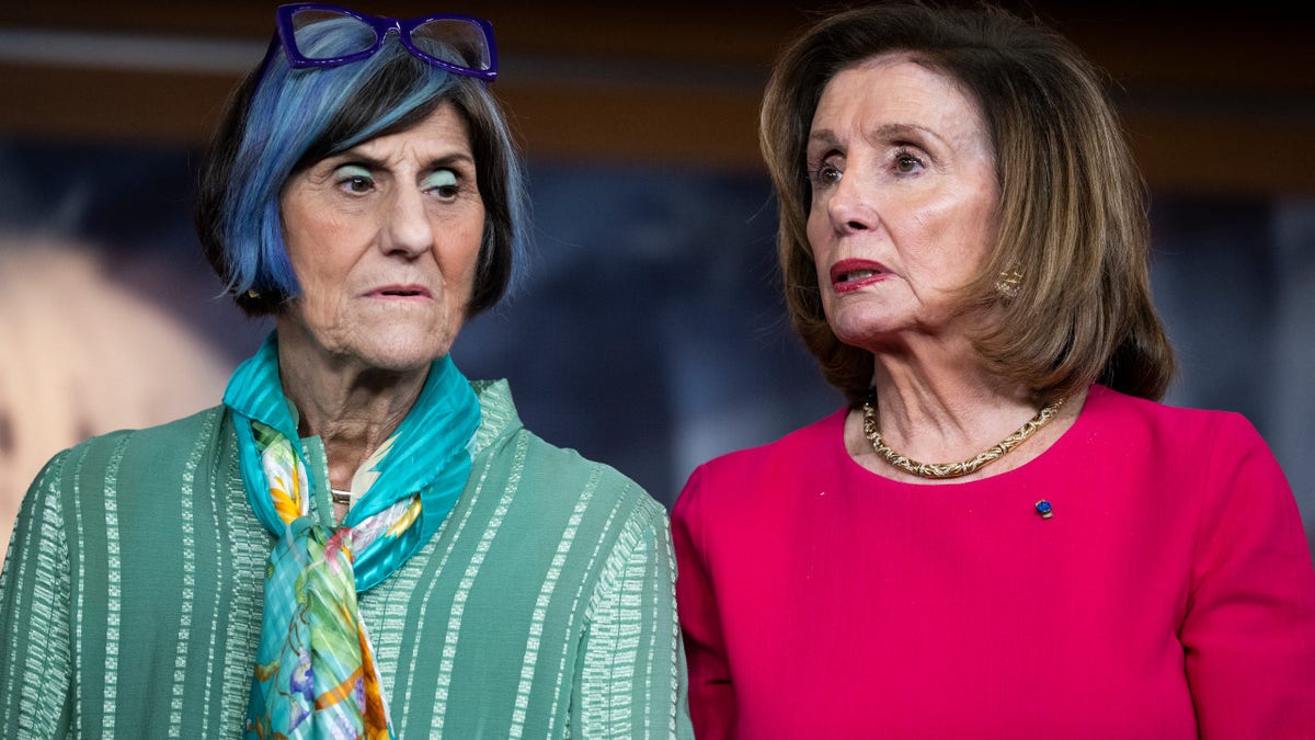 Representatives Rosa DeLauro of Connecticut and Nancy Pelosi of California