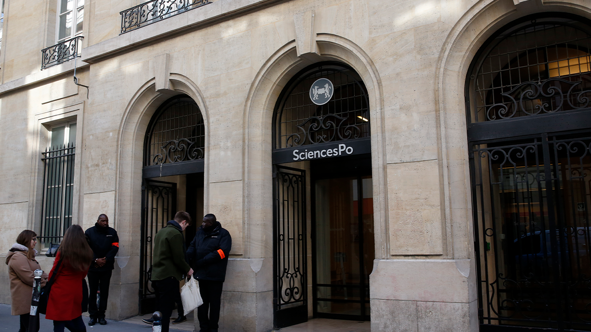 Entrance to Sciences Po university in Paris 