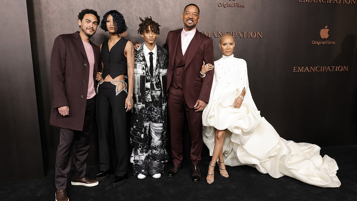 Smith family at Emancipation red carpet premiere