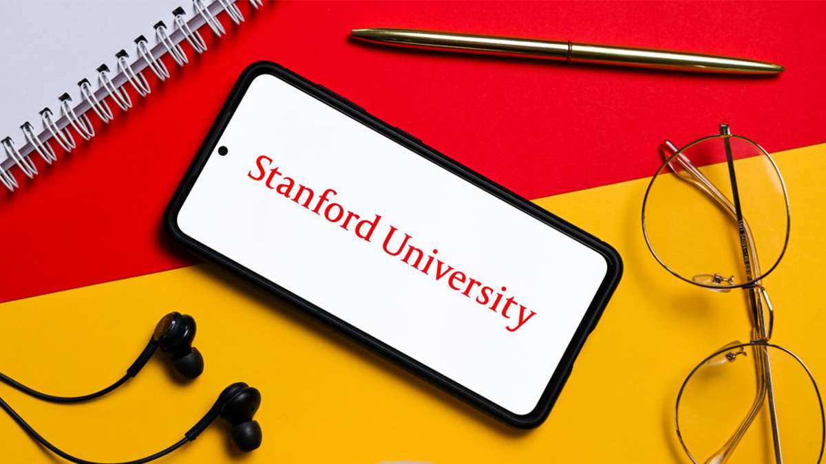 Stanford University on a phone