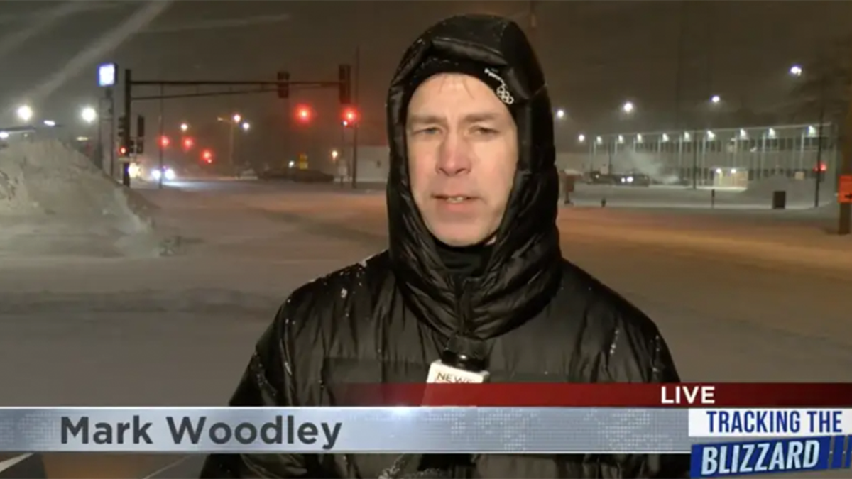 Local reporter in weather