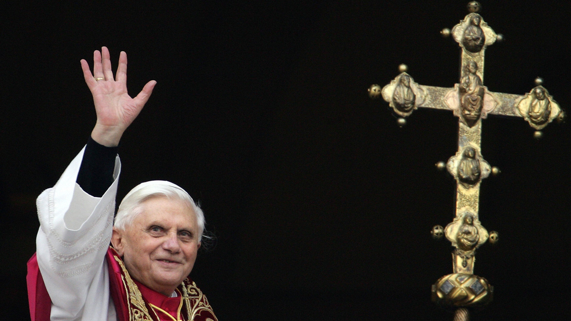 Pope Benedict with cross