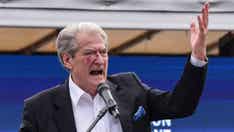 Leader of Albanian opposition center-right Democratic Party attacked at anti-government protest