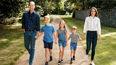 Prince William, Kate Middleton beam as they hold hands with their three children in sweet Christmas card photo