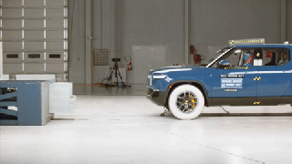 Electric Rivian pickup crash-tested