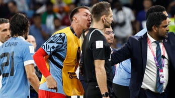 2022 World Cup: Uruguay players furiously chase after referees following elimination