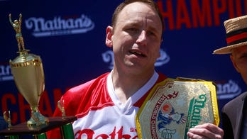 Joey Chestnut steamrolls pierogi-eating competition during NBA game after losing shrimp cocktail event