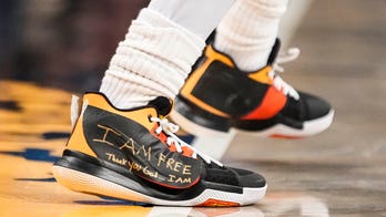 Nets' Kyrie Irving writes message on sneakers after Nike split: 'I AM FREE Thank you God … I AM'