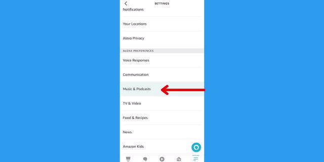 You can connect services like Amazon Music, Apple Podcasts, Spotify, iHeartRadio, and Audible (if you're into audiobooks), to name a few.