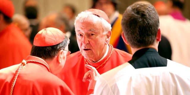 Cardinal Vincent Nichols, Archbishop of Westminster, attends the consistory for the creation of new cardinals led by Pope Francis at St. Peter's Basilica.