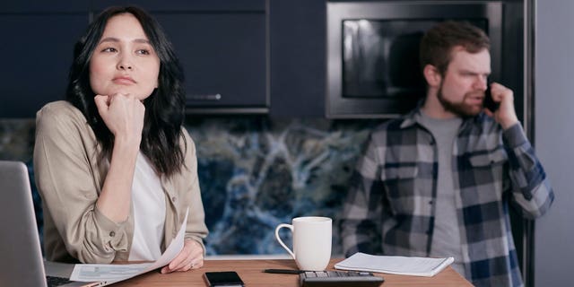 An angry couple who are probably upset about being cheated on.