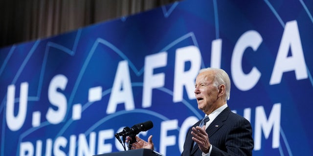 President Joe Biden delivers keynote remarks at the U.S.-Africa Leaders Summit in Washington, Dec. 14, 2022.