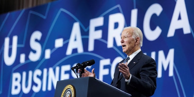 President Joe Biden delivers keynote remarks at the U.S.-Africa Leaders Summit in Washington, Dec. 14, 2022.