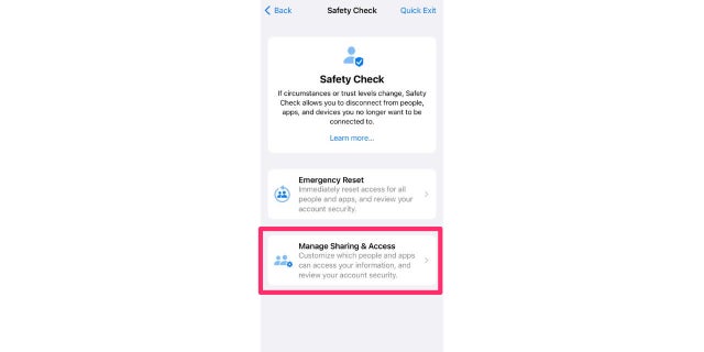 This will allow you to customize which people and apps can access your information.