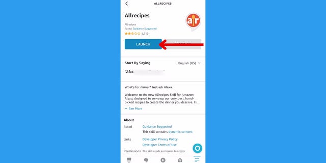 You can say phrases like <strong>"Alexa, open Allrecipes"</strong> and ask for a slow cooker recipe using chicken, or an appetizer recipe without meat.