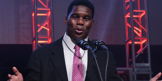 Georgia Republican Senate candidate Herschel Walker delivers his concession speech during an election night event at the College Football Hall of Fame on Dec. 6, 2022, in Atlanta.