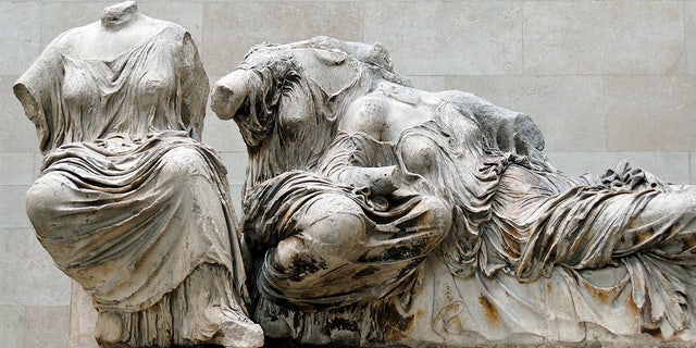 Leto, Artemis and Aphrodite from the east pediment of the Parthenon.
