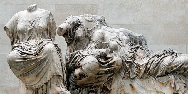 Leto, Artemis and Aphrodite from the east pediment of the Parthenon.