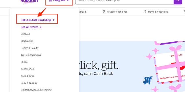 The Rakuten Gift Card Shop.